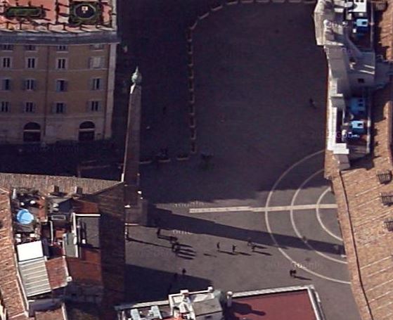 meridiana di Montecitorio da Google Maps